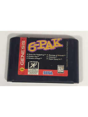 Sega Genesis 6-Pak (Sega Genesis, 1995) Cartridge Only - Authentic